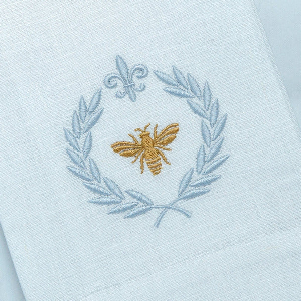 Fleur-De-Lis Bee Linen Hand Towel - Set of 2