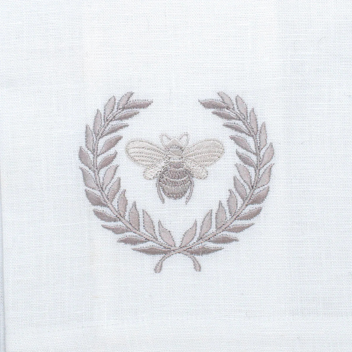 French Bee & Crest Linen Hand Towel - Set of 2