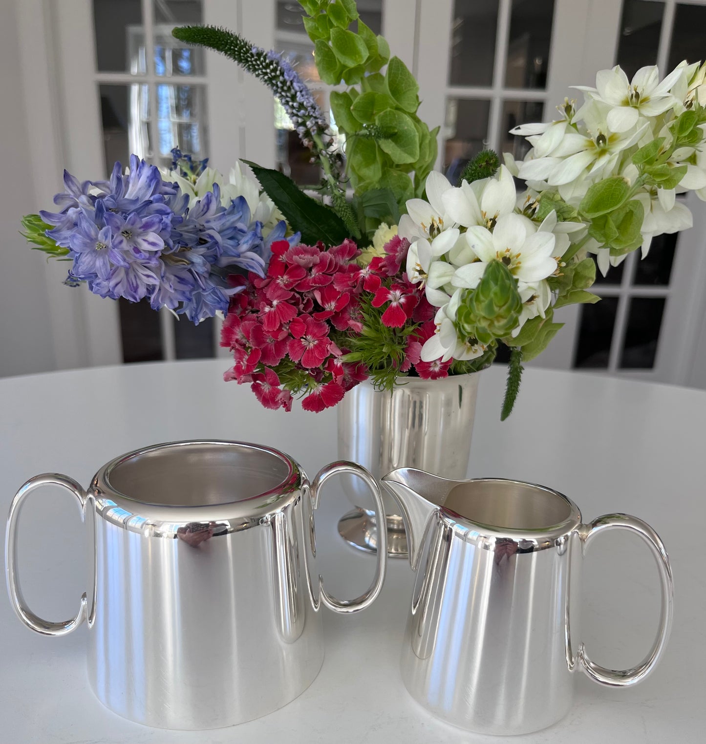 Hôtel Silver - Vintage Cream & Sugar Set