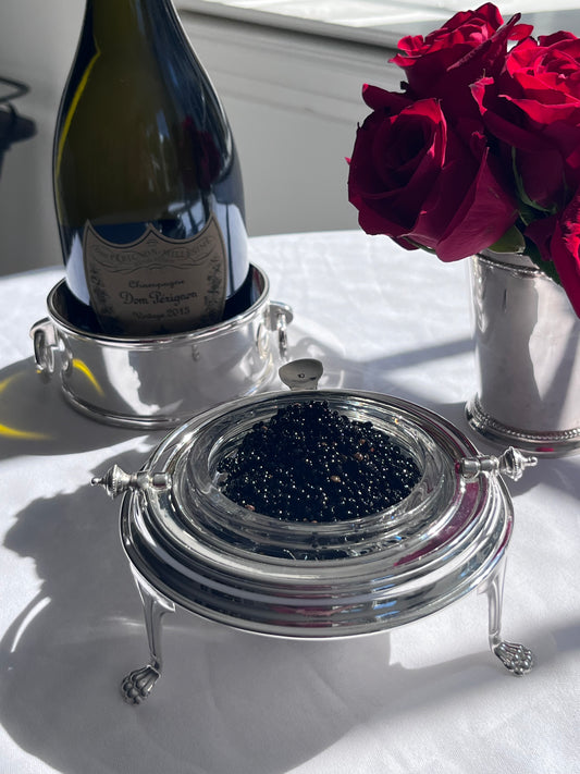 Hôtel Silver - Vintage Dome Roll Top Caviar Server