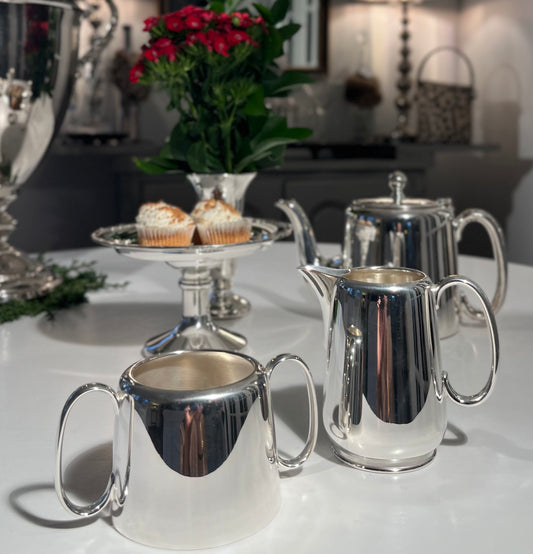 Hôtel Silver - Vintage Cream & Sugar Set