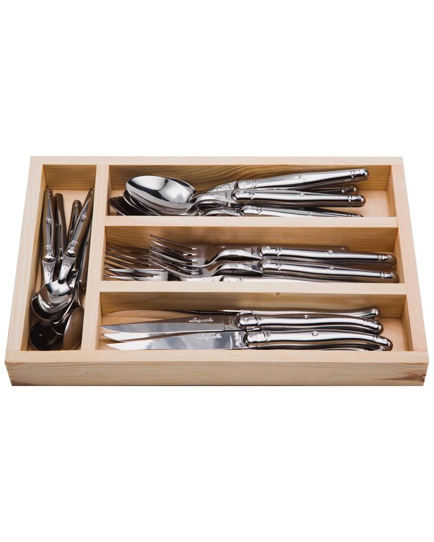 Laguiole Jean Dubost 24-Piece Stainless Steel Everyday Flatware Set