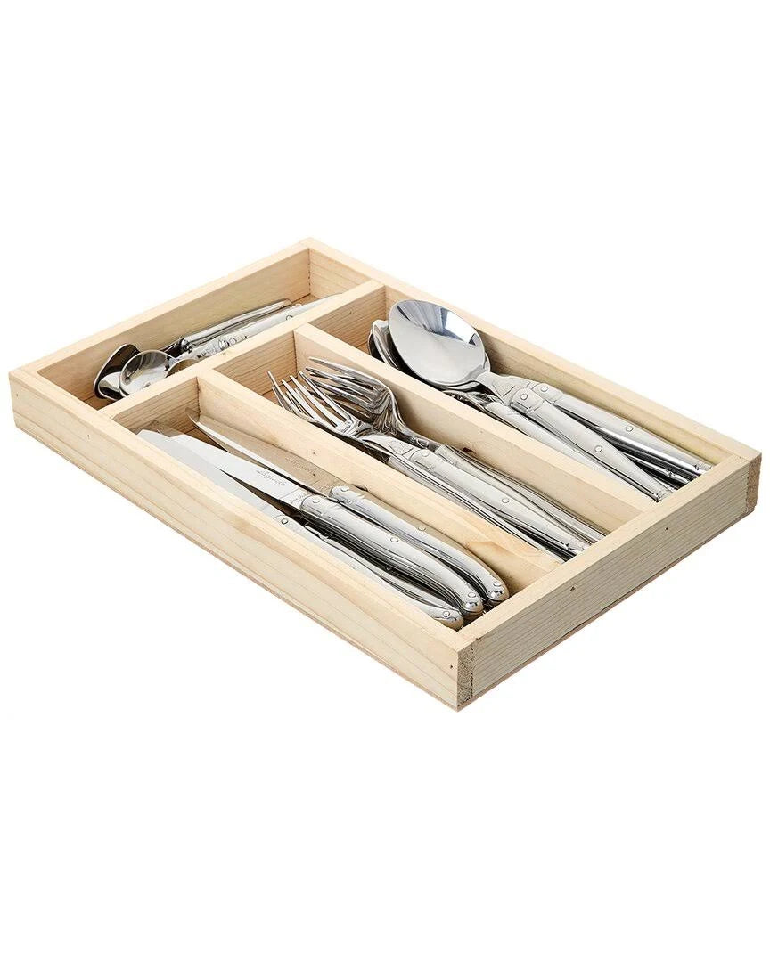 Laguiole Jean Dubost 24-Piece Stainless Steel Everyday Flatware Set