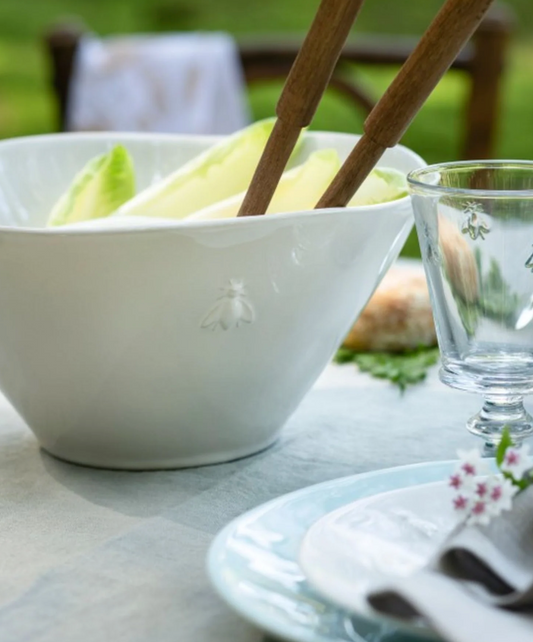 Ceramic Salad Serving Bowl, La Rochère Provencal Bee