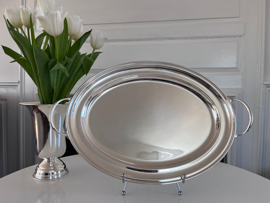 Hôtel Silver - Vintage Oval Tray/Platter With Handles