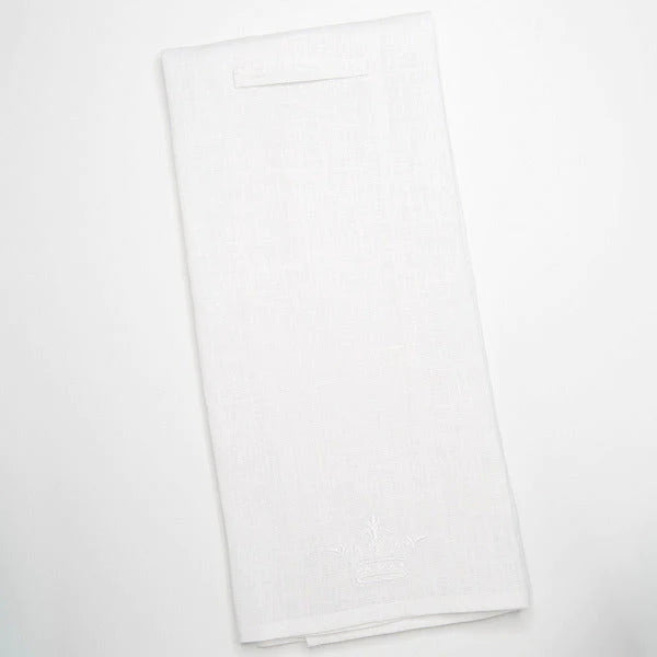 French Bee & Crest Linen Hand Towel - Set of 2