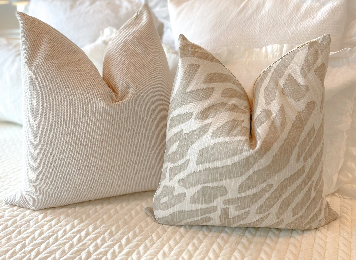 Posh Zebra Print Pillow - Set of 2