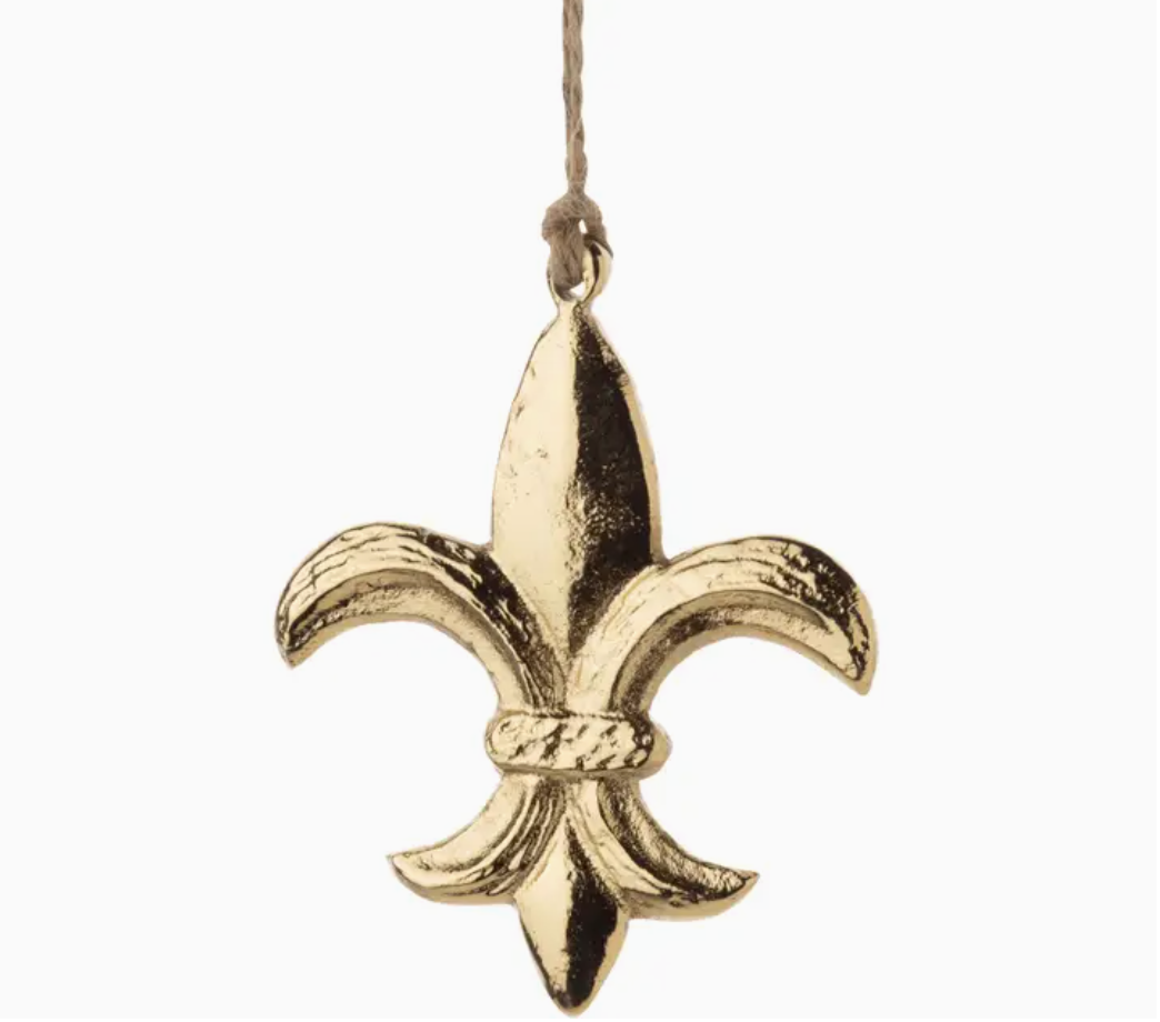 Gold Fleur De Lys Ornament - Set of 6