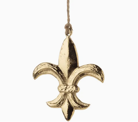 Gold Fleur De Lys Ornament - Set of 6